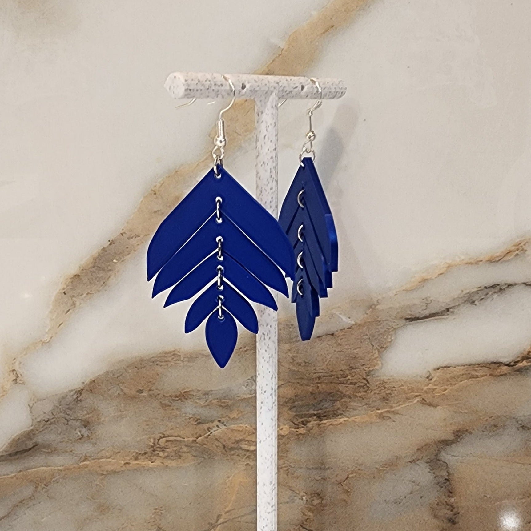 Feather Earring Navy