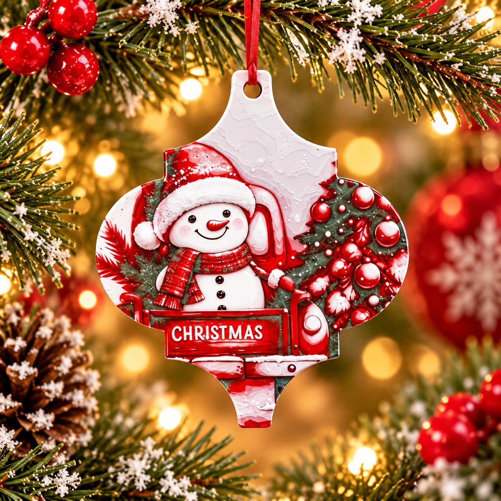 Ornament - Snowman & Tree