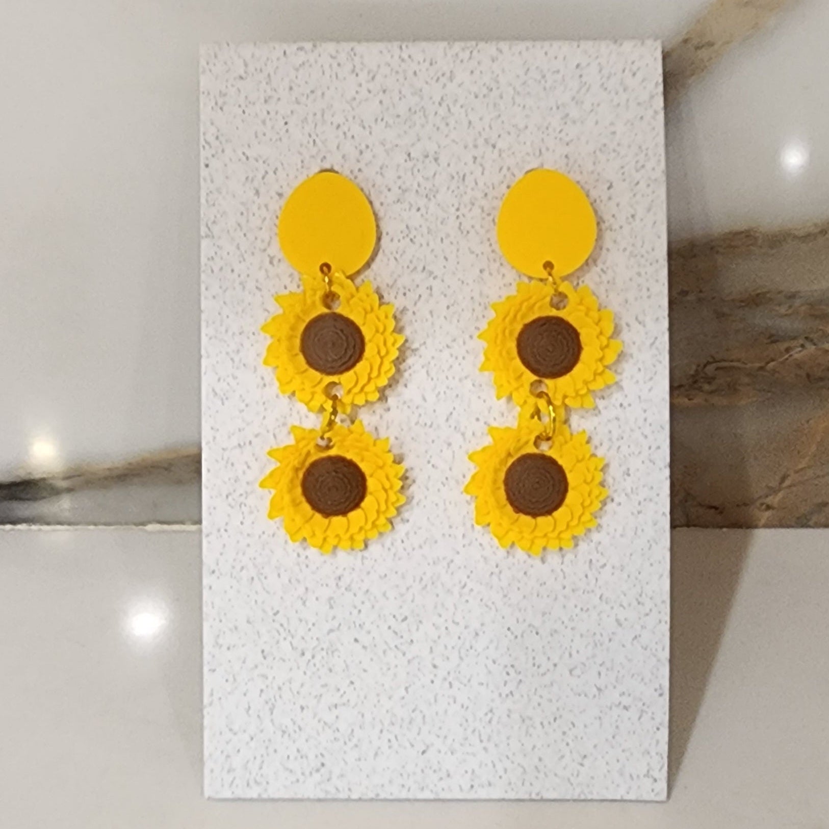 Double Sunflower Earring
