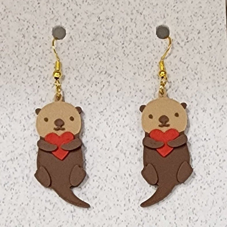 Heart Otter Earring 1086