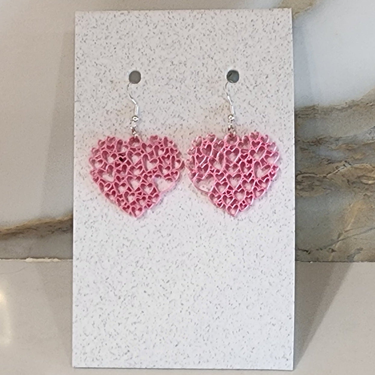 Pink Heart Earring