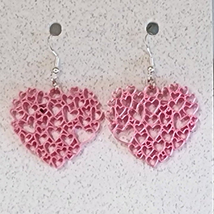 Pink Heart Earring