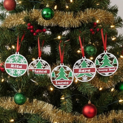 Customizable Ornament - customize names, design and color options