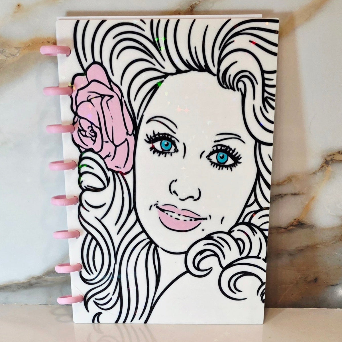 A5 Dolly Notebook/Journal Cover - Refillable - Irredescent Stars