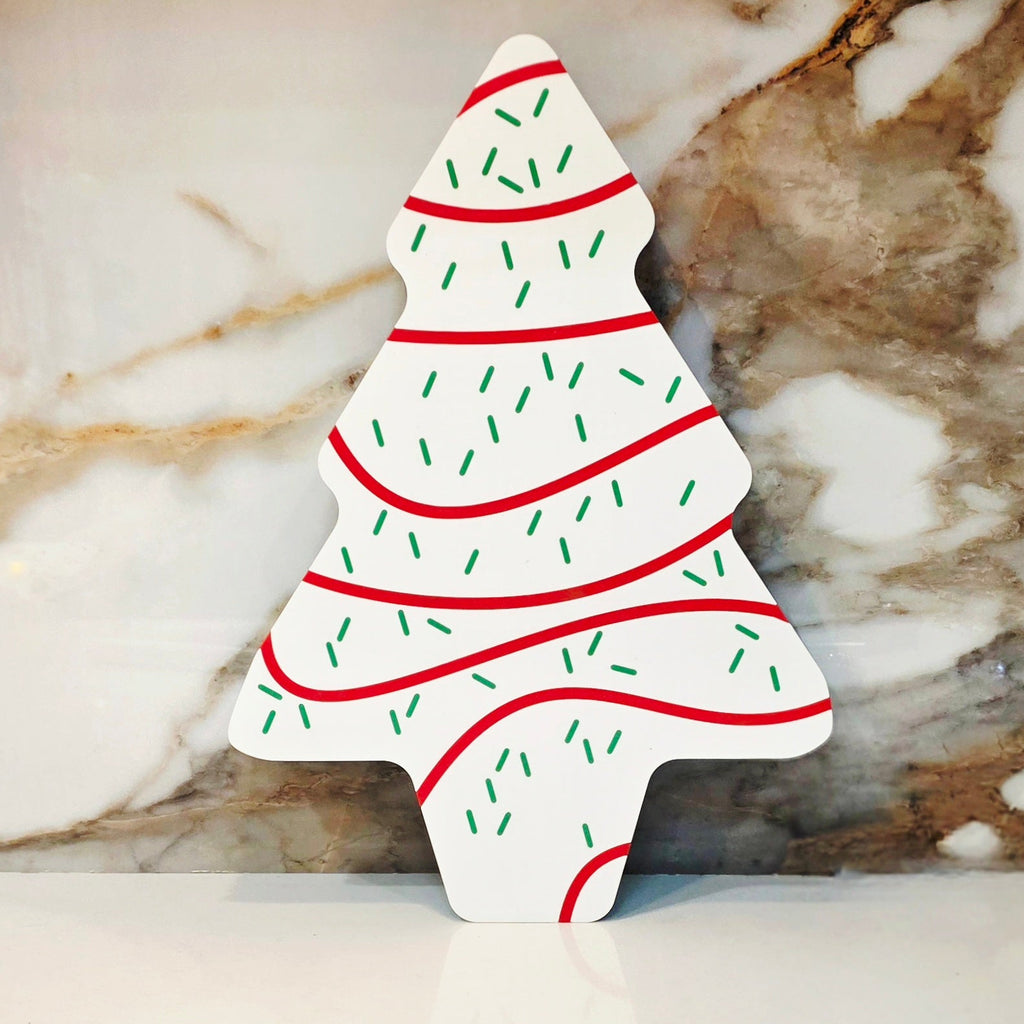 Little Debbie Christmas Tree Snack Tray w/Lid