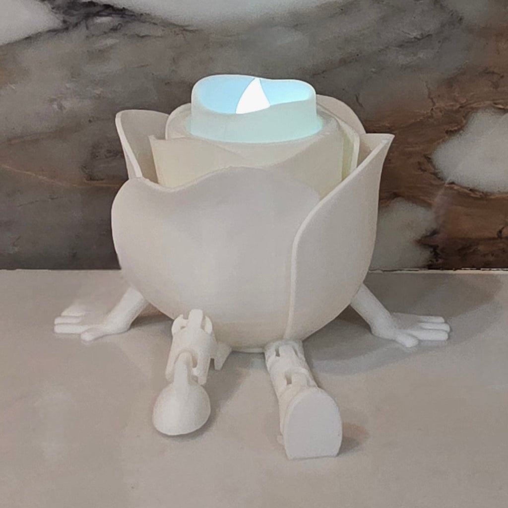 Articulated Rose Bud LED Light Holder
