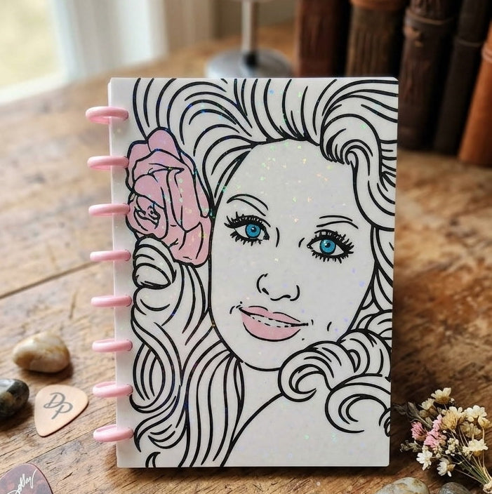 A5 Dolly Notebook/Journal Cover - Refillable - Irredescent Stars