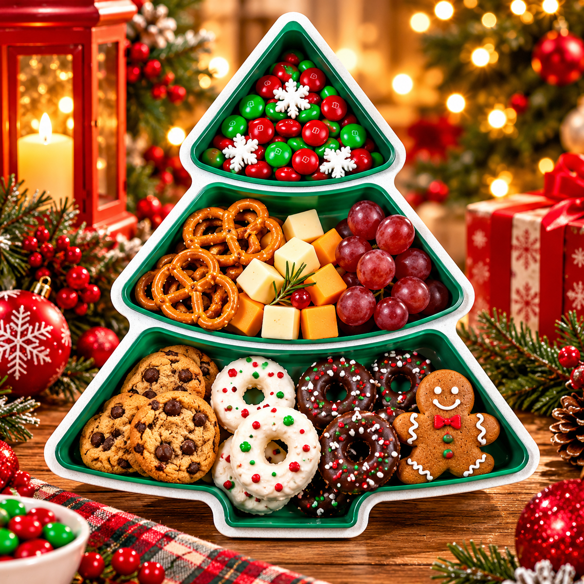 Christmas Tree Snack Tray