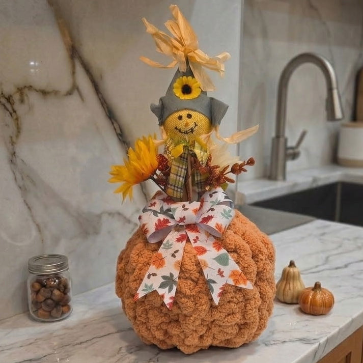 Hand Knit Chunky Pumpkin