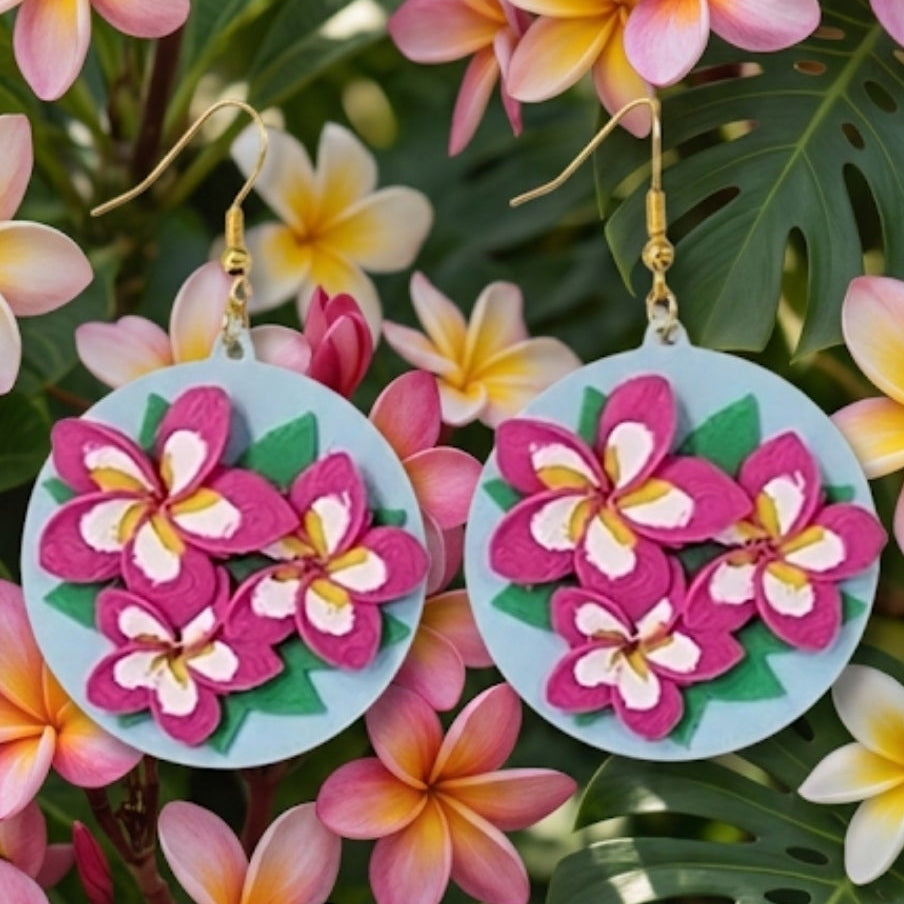Plumeria Earring 1098