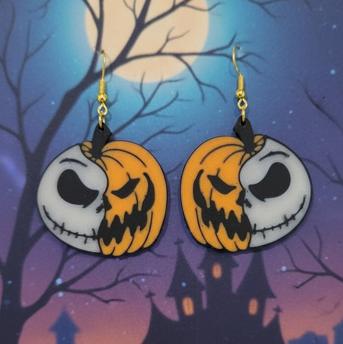 Fall - Skelly/Pumpkin Glow In The Dark (half)