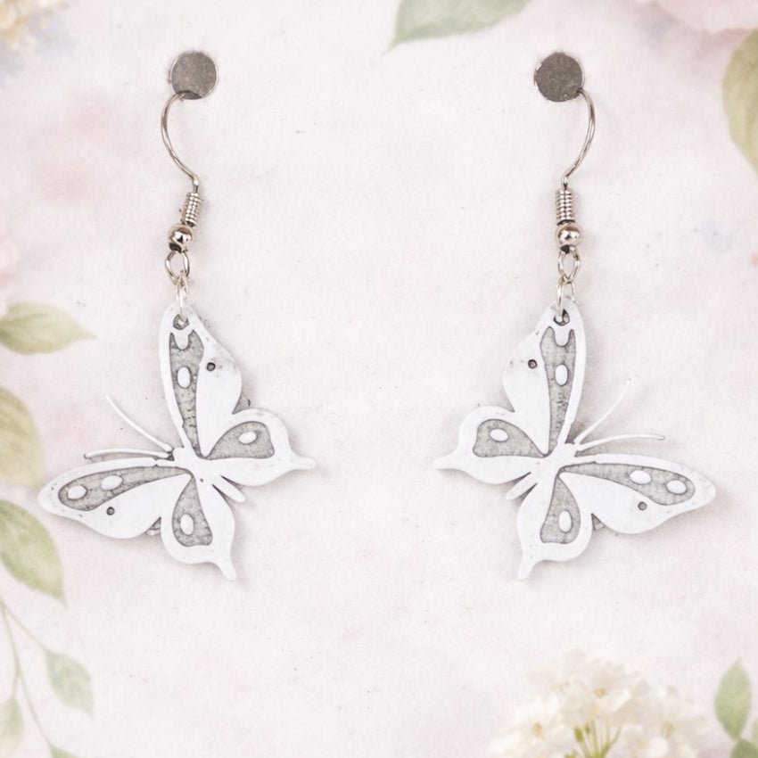 Butterfly - White & Silver 1139