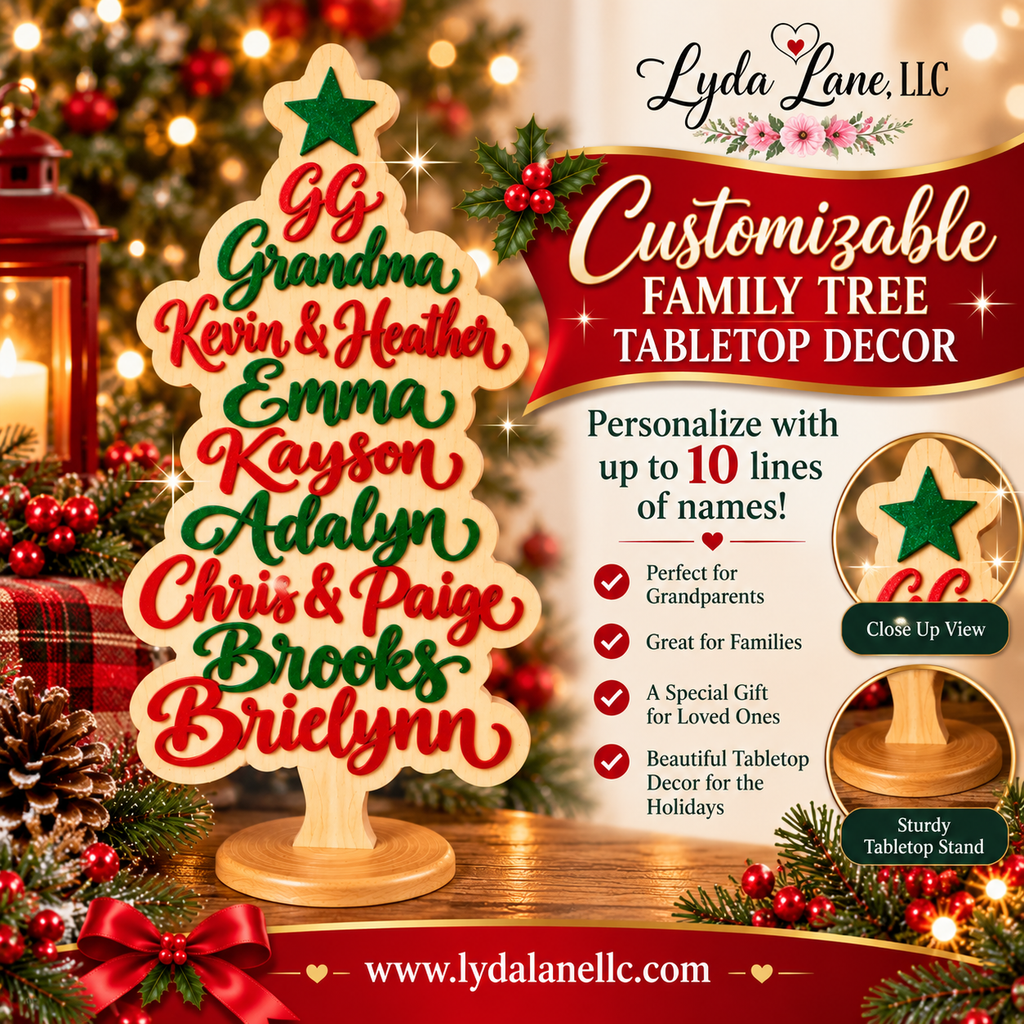 Customizable - Family Tree Table/Mantel Decor