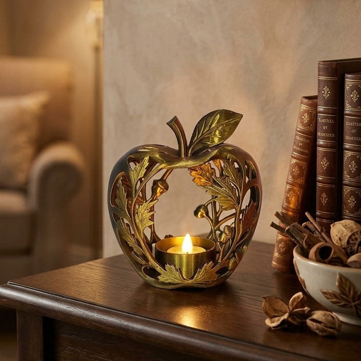Apple Tea Light (LED only) - Quad Color (Purple,Red,Brown & Gold)