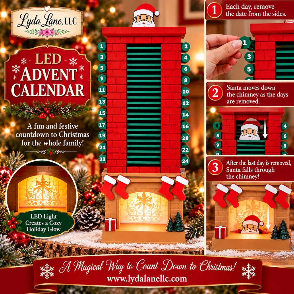 LED - Santa Advent Chimney Drop Calendar