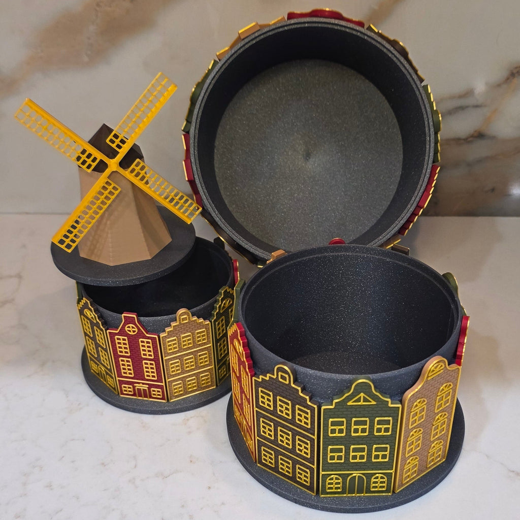 Stackable Euro Town Cookie/Treat/Gift Container