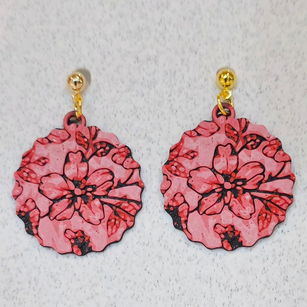 Floral - Flower Hueforge - Red