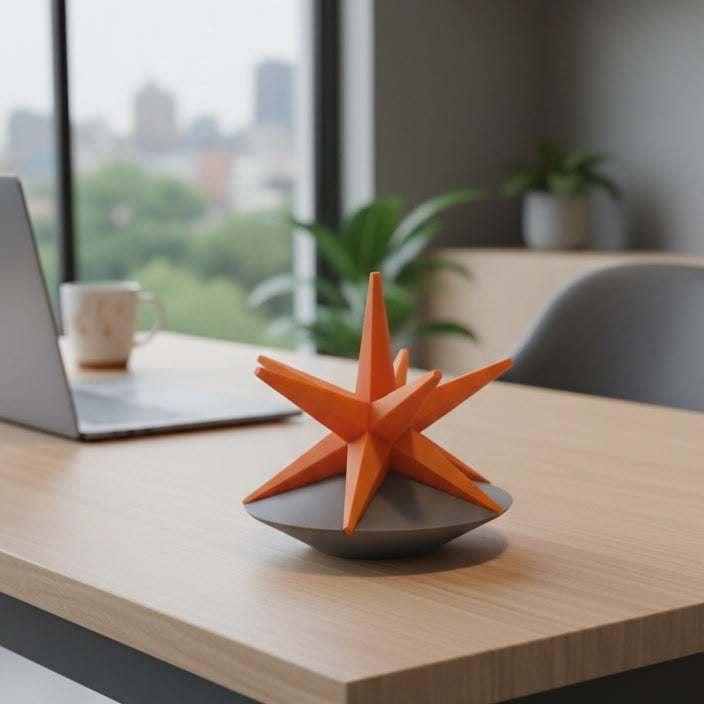 Star w/Base Business Card Holder