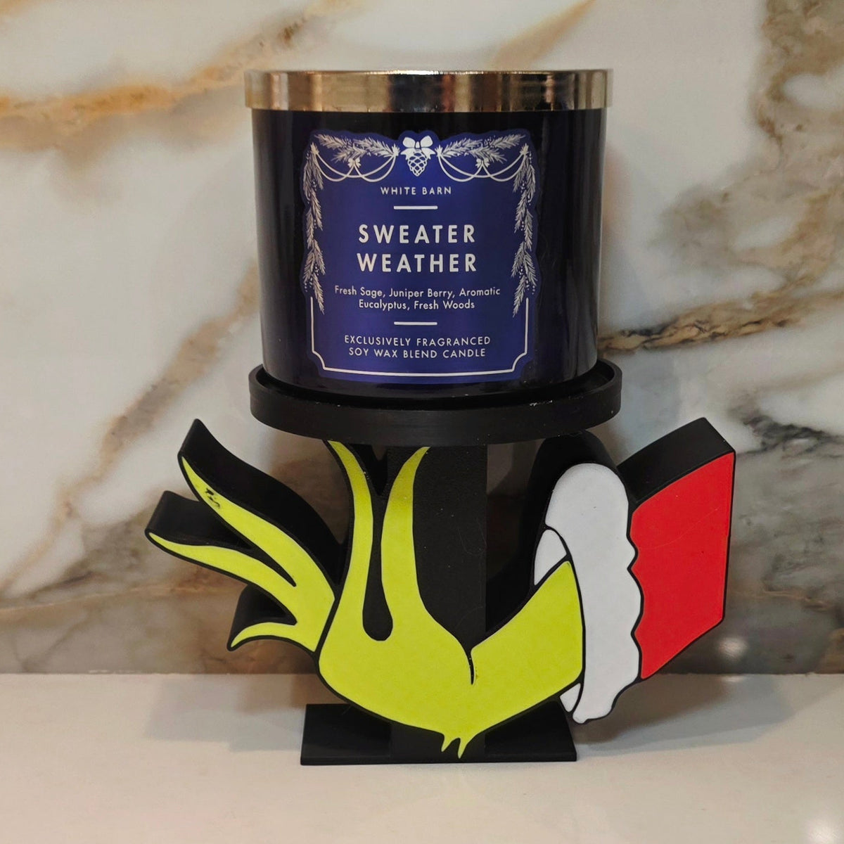3 Wick Candle Holder Grinch Hand (Candle Not Included)