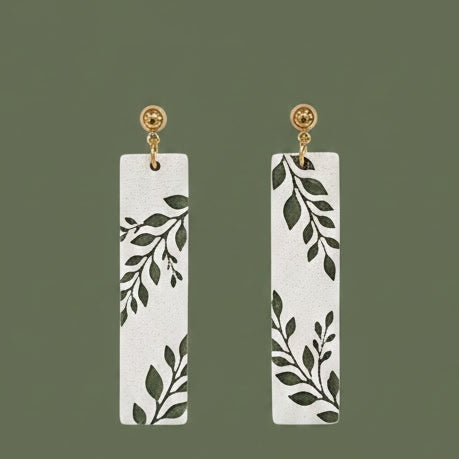 Floral - Olive Branch - Dark Green 1280