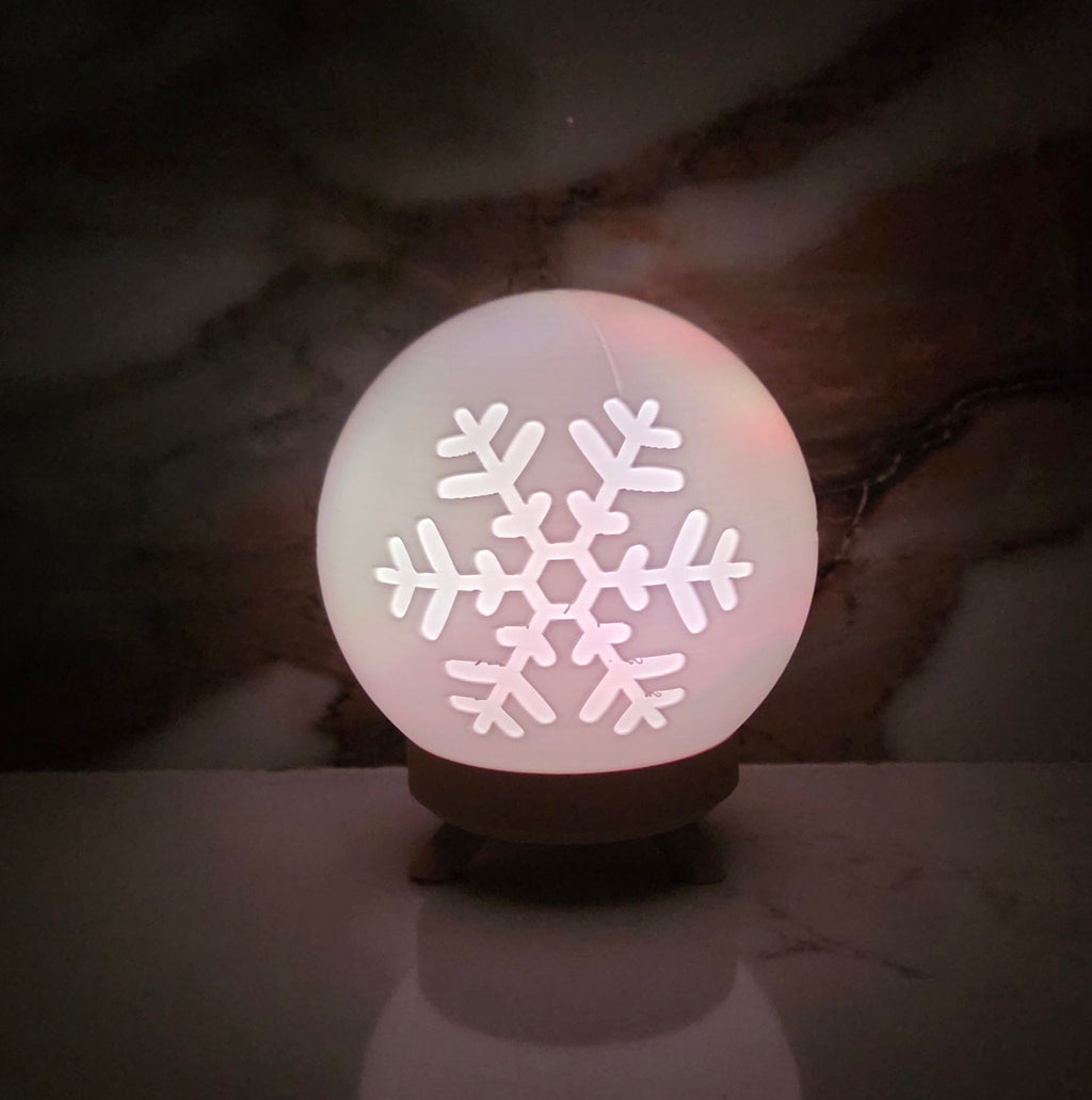 Tealight Ball - LED Only- Snowflake Tealight