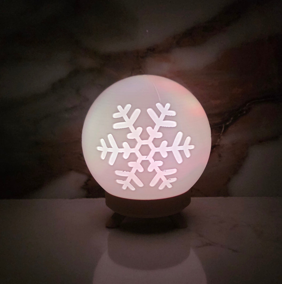 Tealight Ball - LED Only- Snowflake Tealight