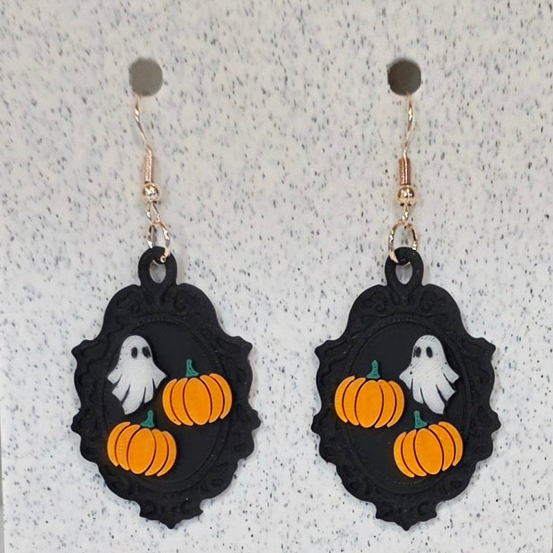 Fall - Frame w/Ghost & Pumpkins