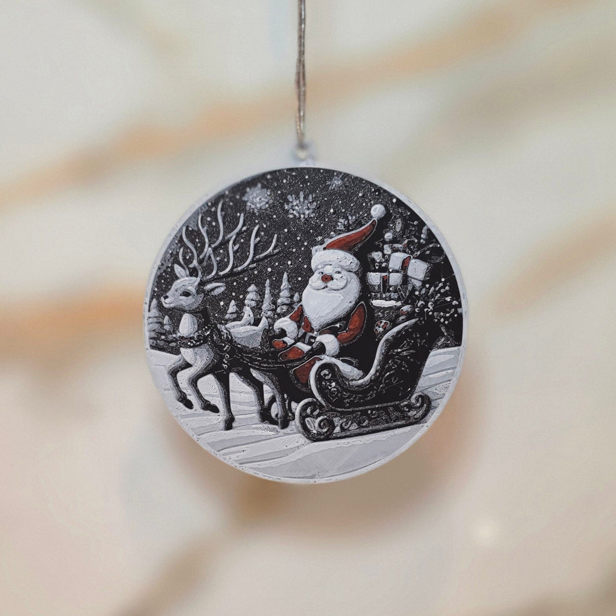 Santa Sleigh - Ornament