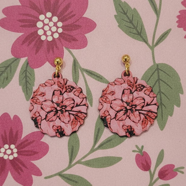 Floral - Flower Hueforge - Red