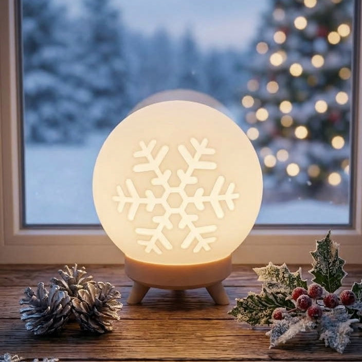 Tealight Ball - LED Only- Snowflake Tealight