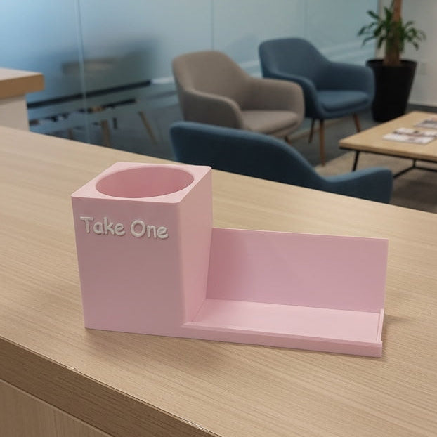 Customizable  - Business Card/Pamphlet w/Pen Cup