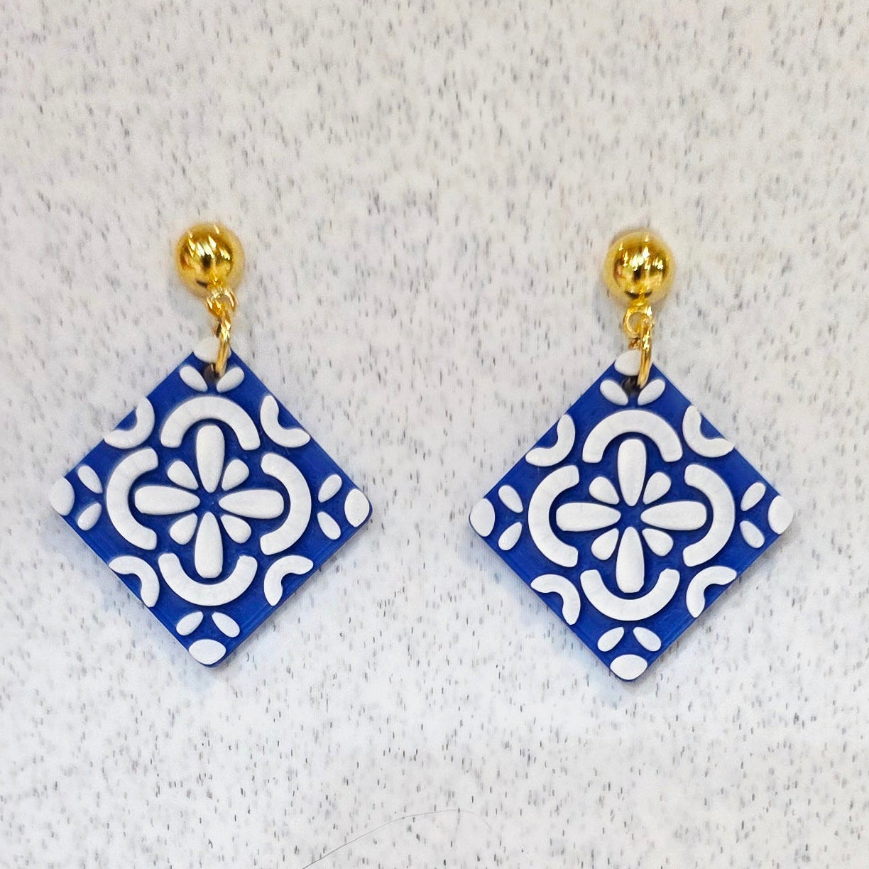Greek Tile - Blue w/White