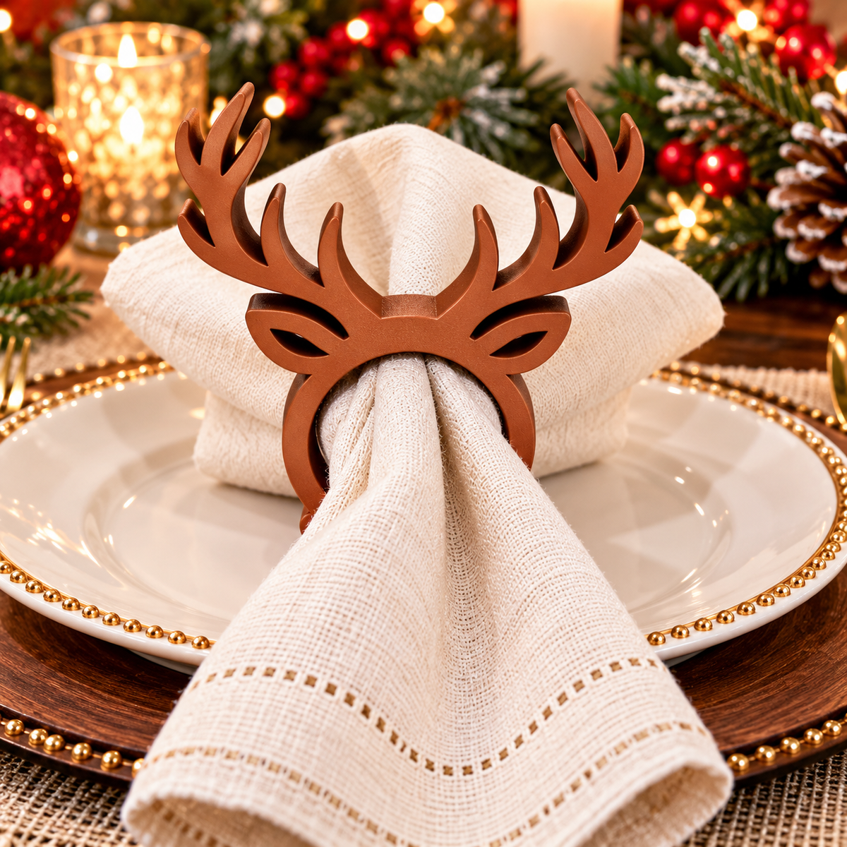 Deer/Buck- Napkin Ring and/or Praline Gift Holder