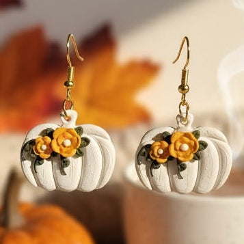 Fall - Floral Pumpkins White 1186
