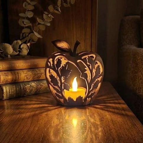 Apple Tea Light (LED only) -(Rosewood)