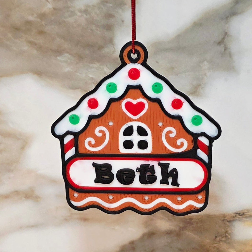 Customizable Ornament - Gingerbread House