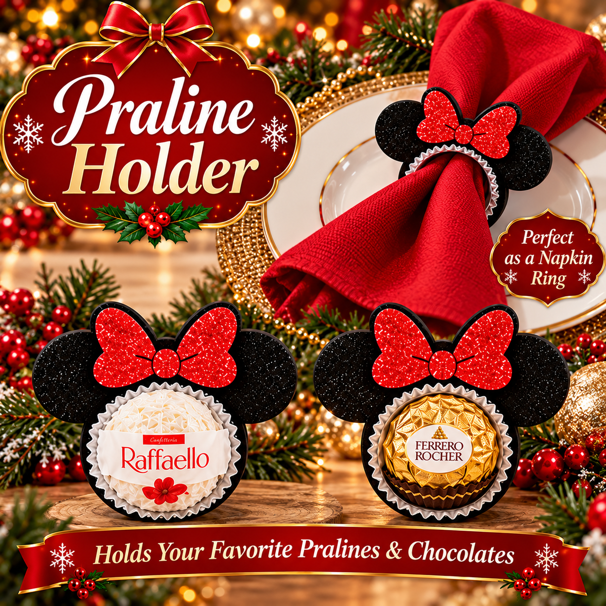 M & M Praline Holder/Napkin Ring