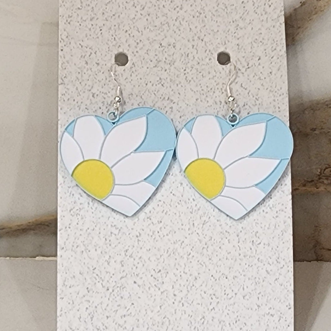 Blue Daisy Earring