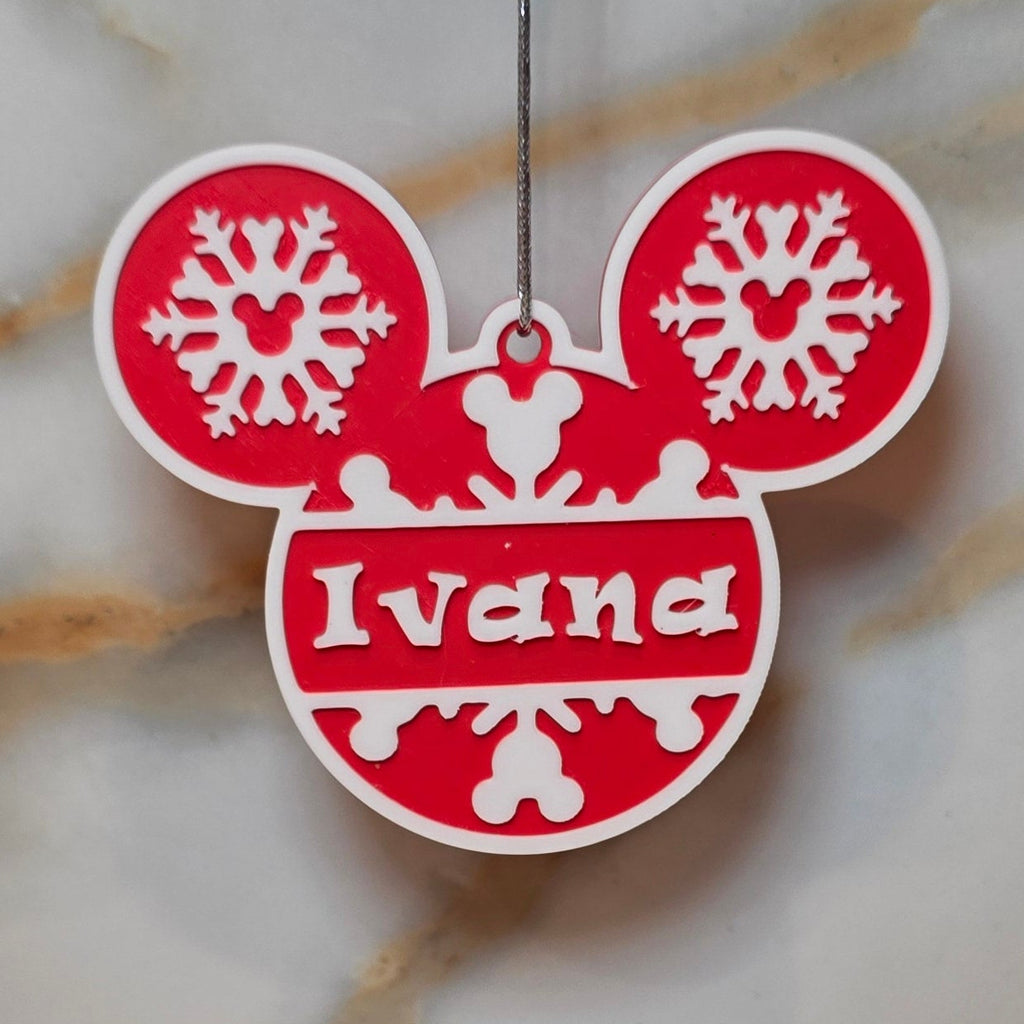 Customizable Ornament - Mouse Snowflake
