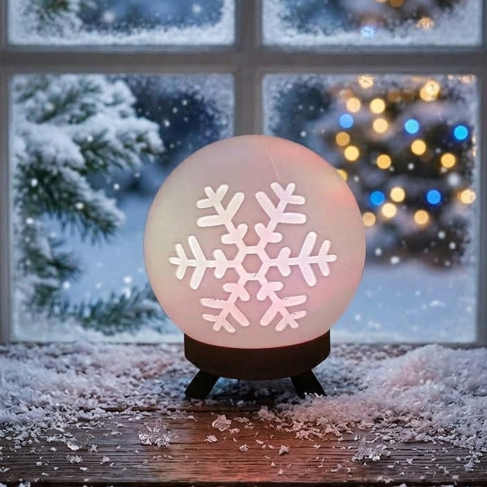 Tealight Ball - LED Only- Snowflake Tealight