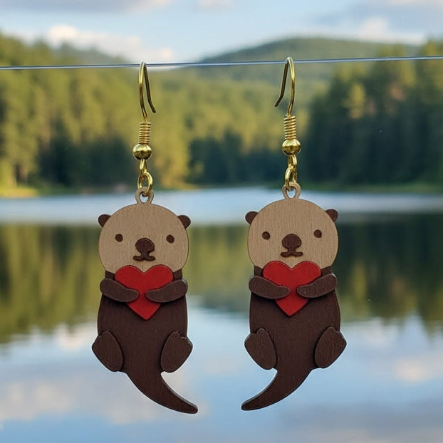 Heart Otter Earring 1086
