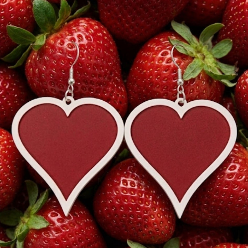 Red Heart Earring 1121