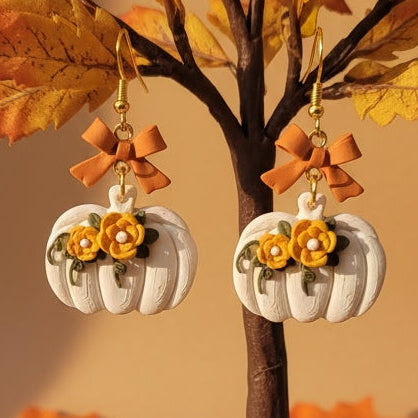 Fall - Floral Pumpkins White 1186