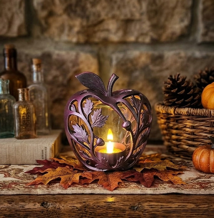 Apple Tea Light (LED only) - Quad Color (Purple,Red,Brown & Gold)