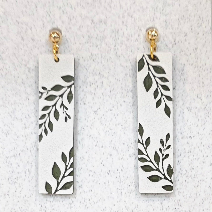 Floral - Olive Branch - Dark Green 1280