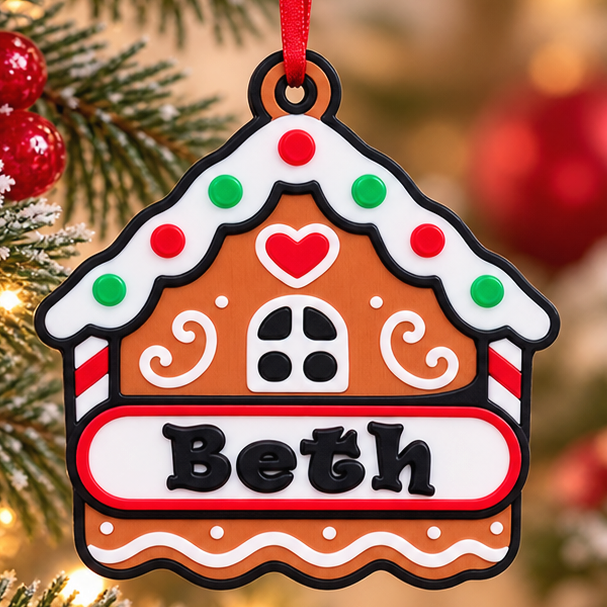 Customizable Ornament - Gingerbread House