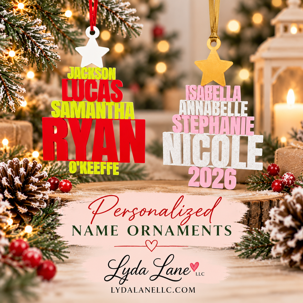 Customizable Stackable Names Family Tree Ornament