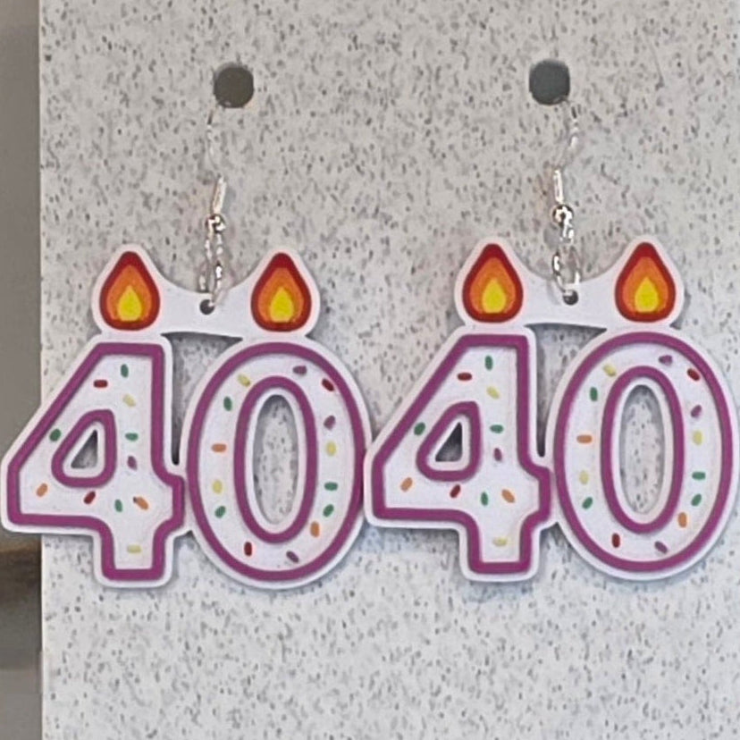 Number Birthday Earring
