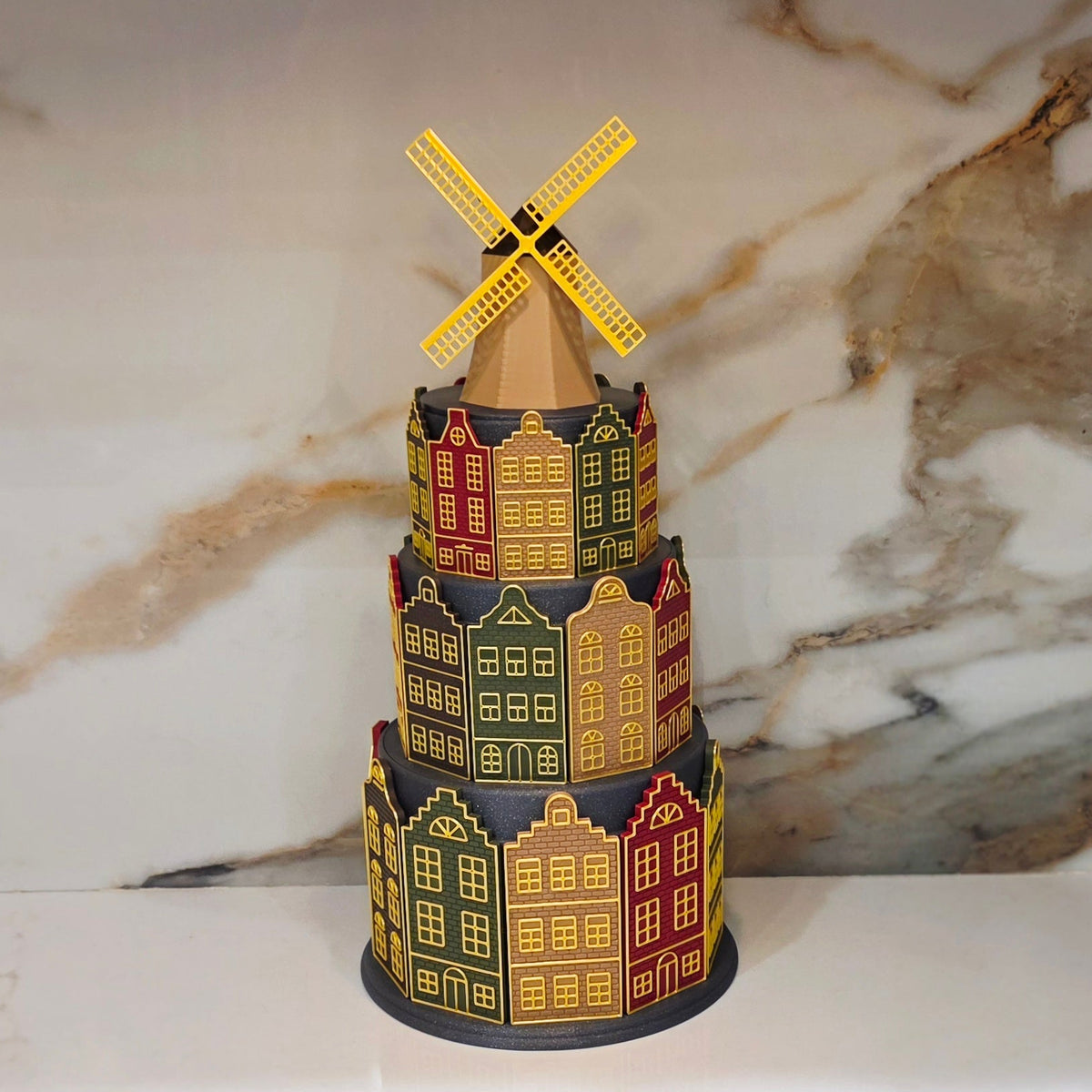 Stackable Euro Town Cookie/Treat/Gift Container