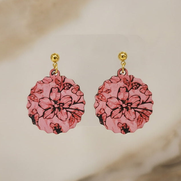 Floral - Flower Hueforge - Red